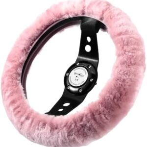 Andalus Housse de volant en laine de mouton australien pour homme et femme - Volants et accessoires universels de voitures de 38,1 cm