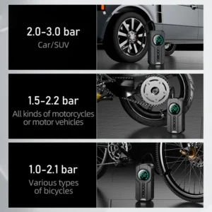Compresseur d’air portable filaire sans fil, voiture, Vèlo