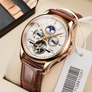 Montre-bracelet en cuir a offrir en cadeau pour son homme
